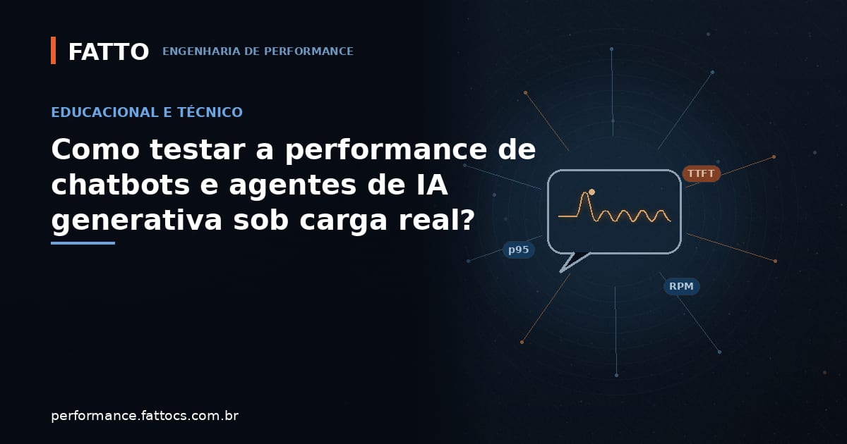 Como testar a performance de chatbots e agentes de IA generativa sob carga real?