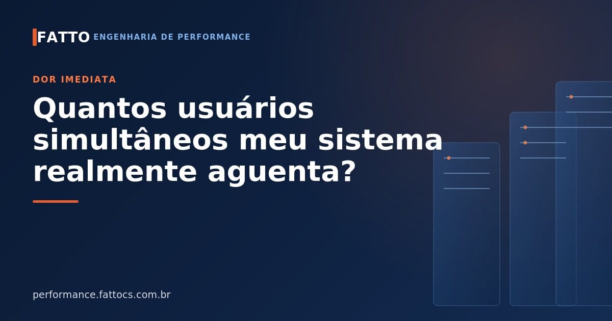 Quantos usuários simultâneos meu sistema realmente aguenta?