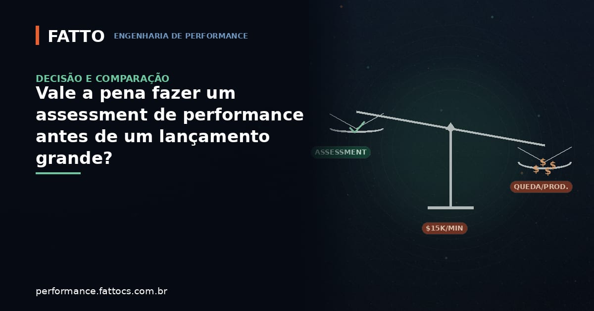 Vale a pena fazer um assessment de performance antes de um lançamento grande?
